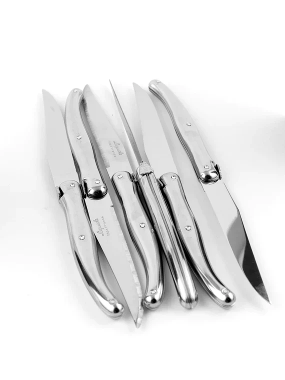 Laguiole Platine Stainless Steel Steak Knives Set/6 - Image 2