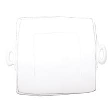 Lastra White Handled Square Platter