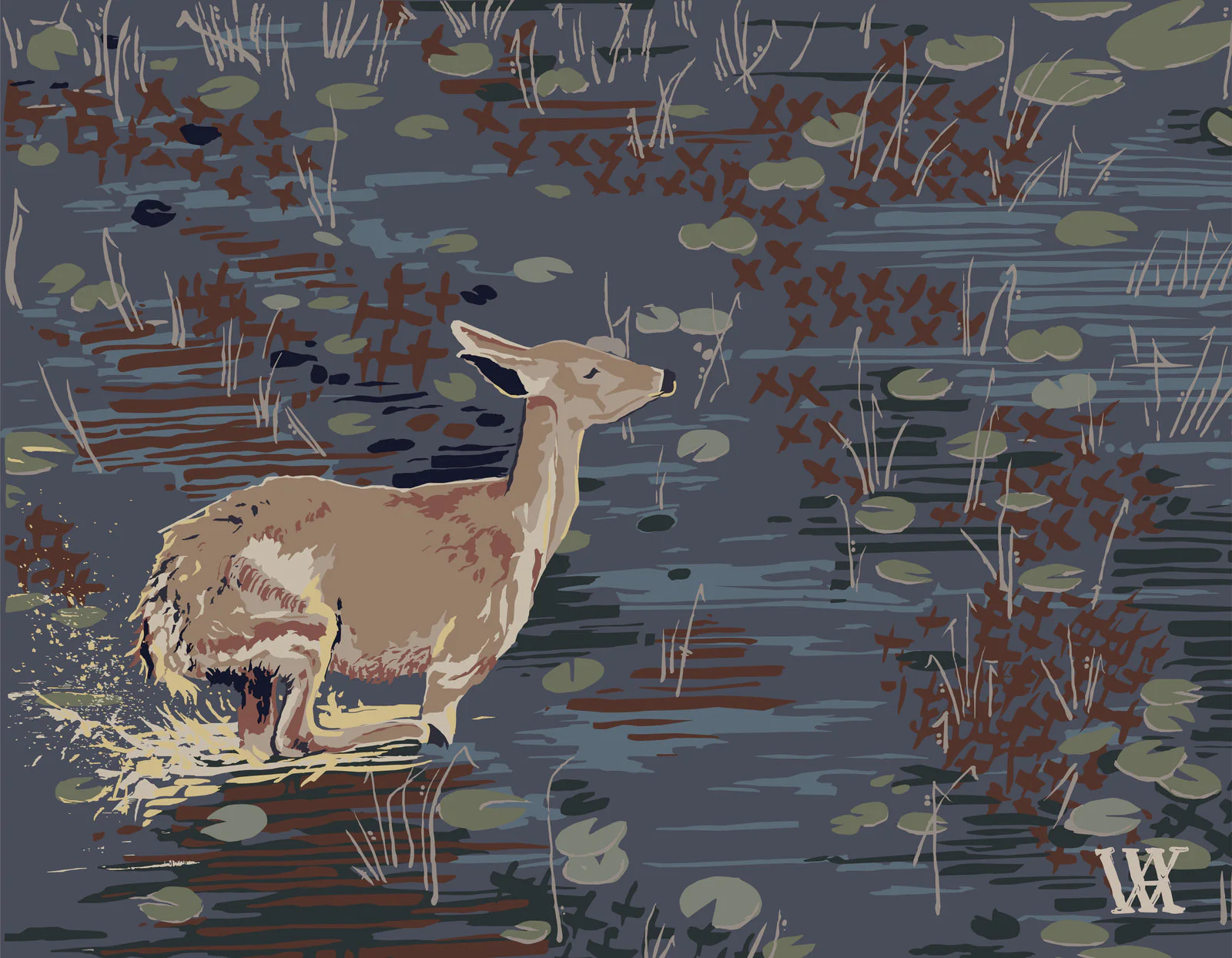 Lily Pad Doe Framed Print - Image 6