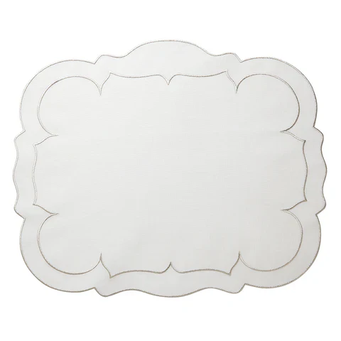Linho Placemats Scalloped Rectangular Set of 4 - Image 15