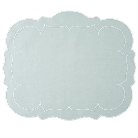 Linho Placemats Scalloped Rectangular Set of 4 - Image 4