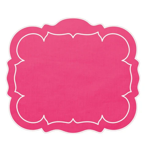 Linho Placemats Scalloped Rectangular Set of 4 - Image 5