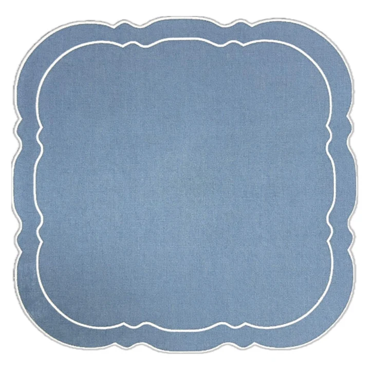Linho Scalloped Square Coaster | Set of 6 - Image 3