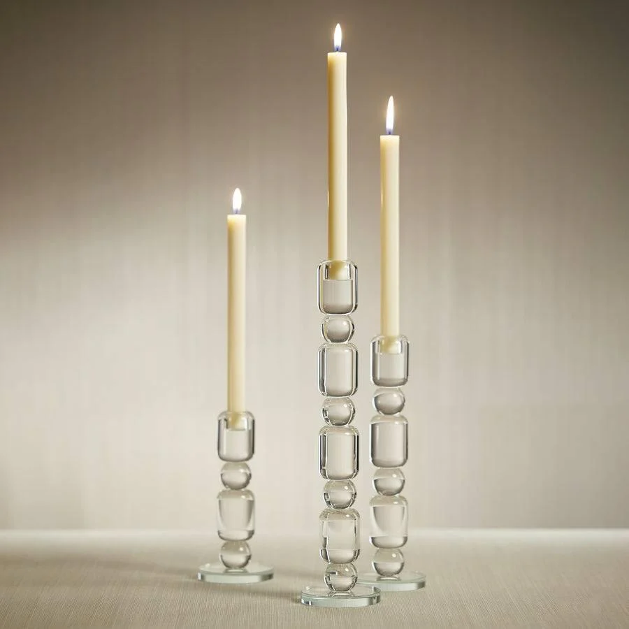 Luisa Crystal Glass Taper Holder