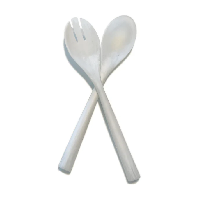 White Marble-esque salad tossers