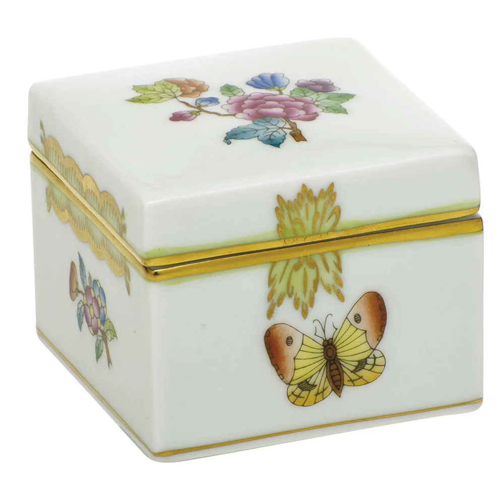 Queen Victoria Accent Square Box 2.25"l X 2.25"w X 2"h