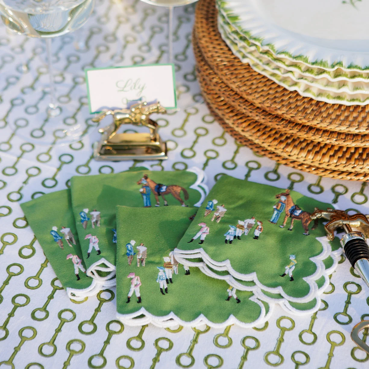 Day at the Races Cocktail Napkins | Set of 4