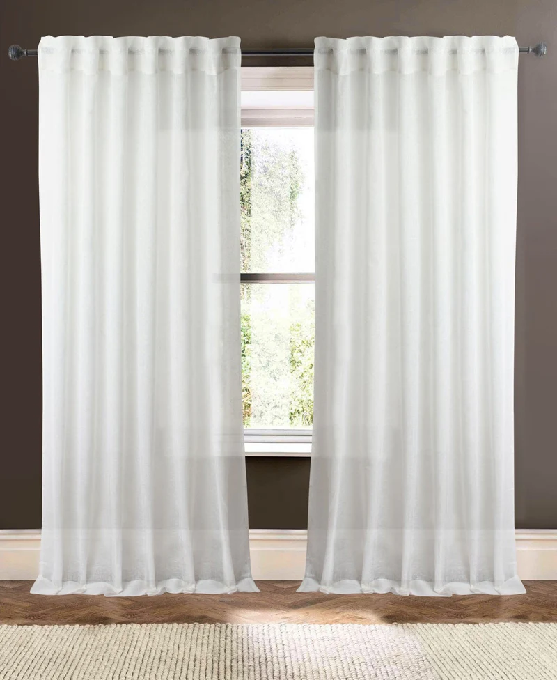 Plain Linen Sheer (Pair) - Image 2
