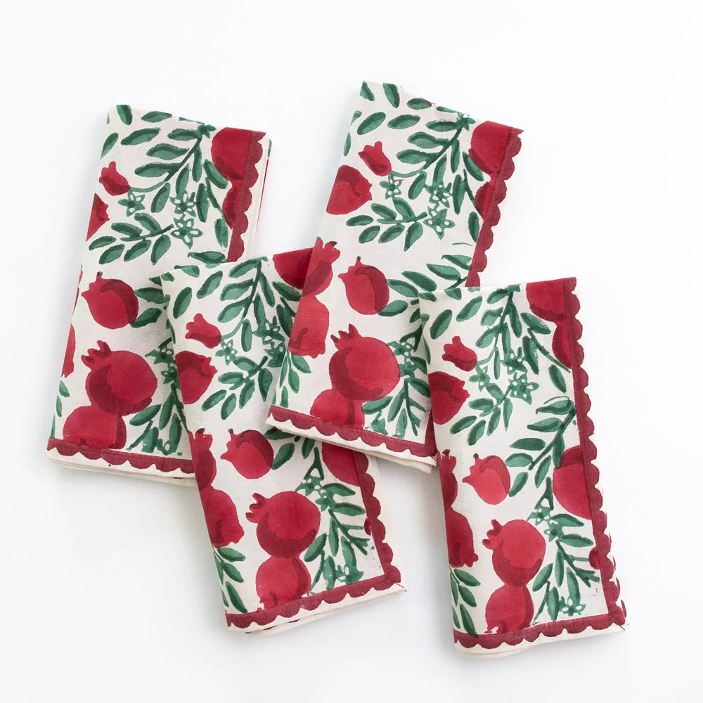 Pomegranate Vine Napkin | Set of 4 - Image 4