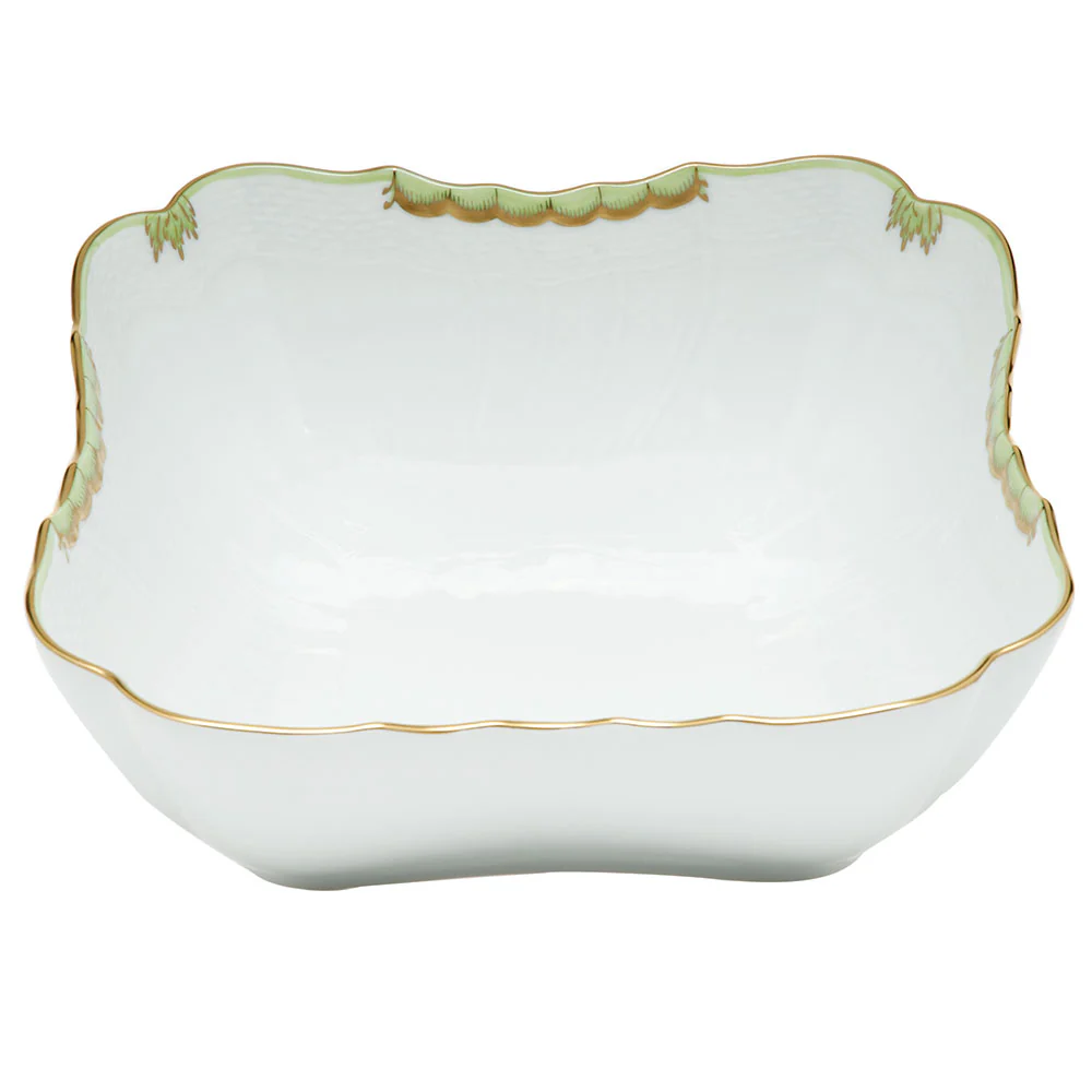 Princess Victoria Green Square Salad Bowl 10"sq