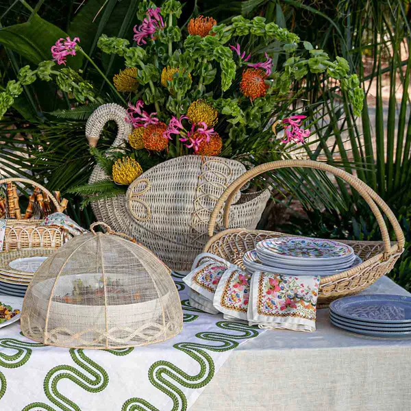 Provence Rattan Swan Basket - Image 2