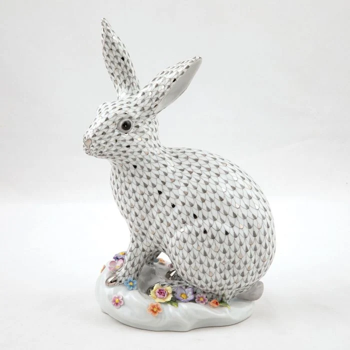 Rabbit with Applied Flowers