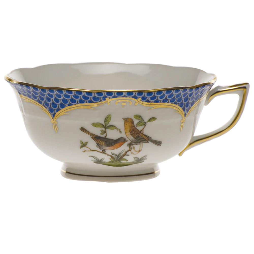 Rothschild Bird Blue Border Tea Cup - Motif 09 (8 Oz)