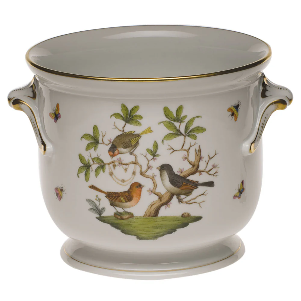 Rothschild Bird Large Cachepot 8.25"h X 9.5"d