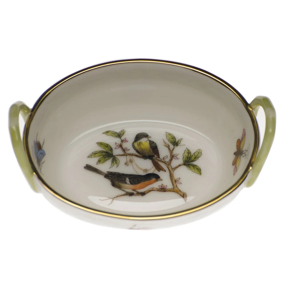 Rothschild Bird Small Basket W/handles 2.75"l X 2.25"w