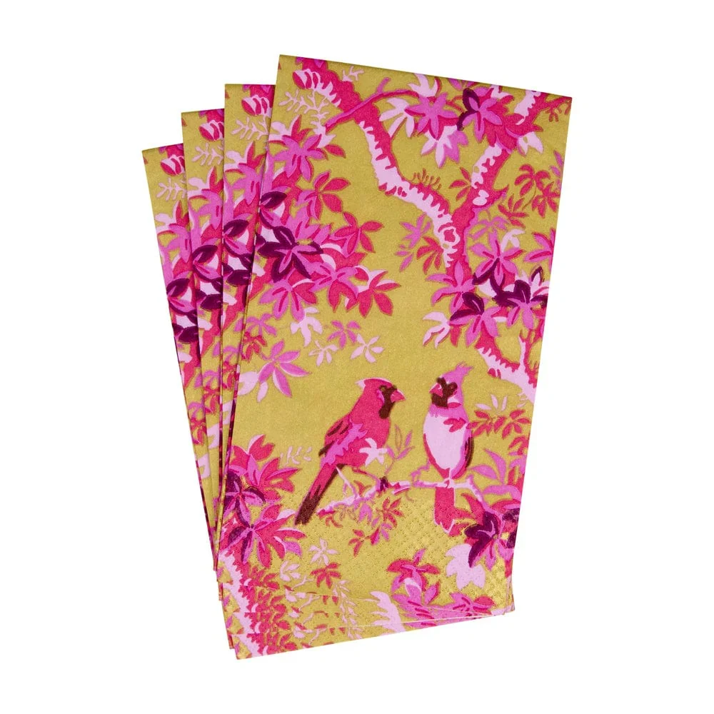 Scenic Songbird Rose and Gold Napkins - Image 2