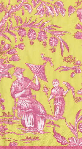 Silk Road Toile Chartreuse Napkins - Image 2