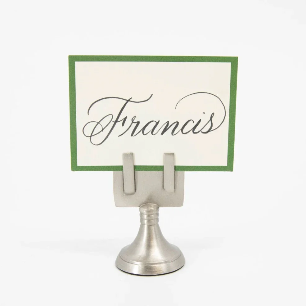 Silver Place Card Holder - Set of 4