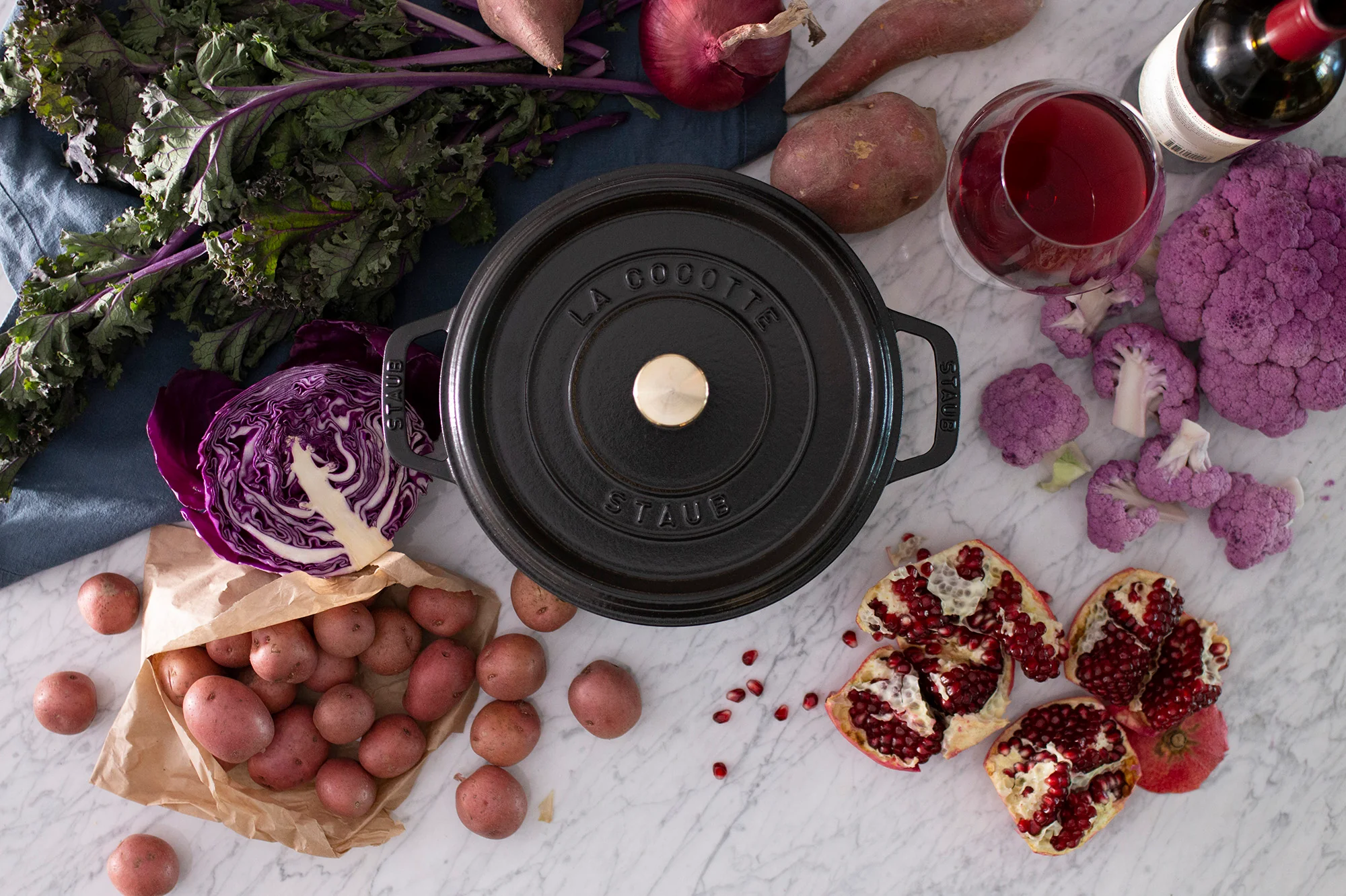 Staub Cast Iron 4-qt Round Cocotte - Matte Black - Image 5
