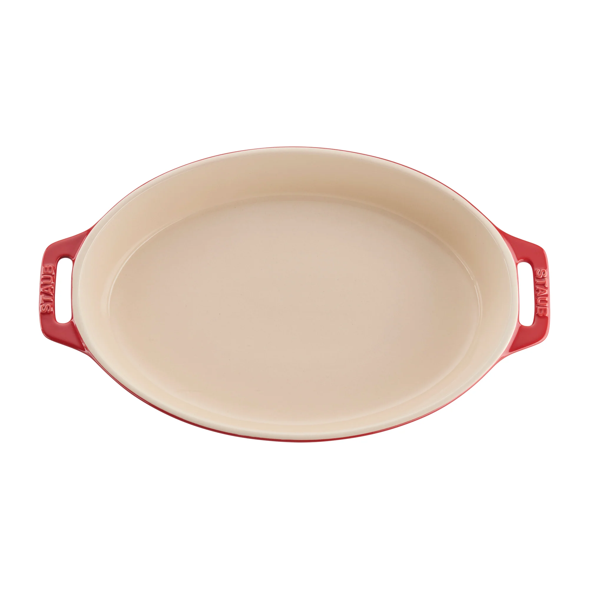 Staub Ceramic 2-pc Oval Baking Dish Set - Cherry - Image 3
