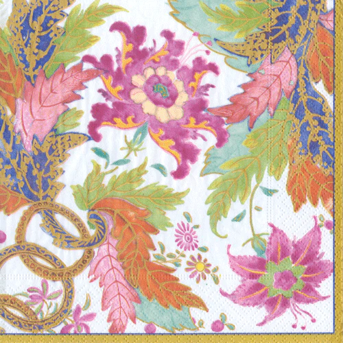 Tobacco Leaf Ivory Luncheon Napkin