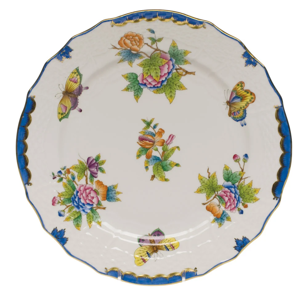 Queen Victoria Blue Border Service Plate 11"d - Blue Border