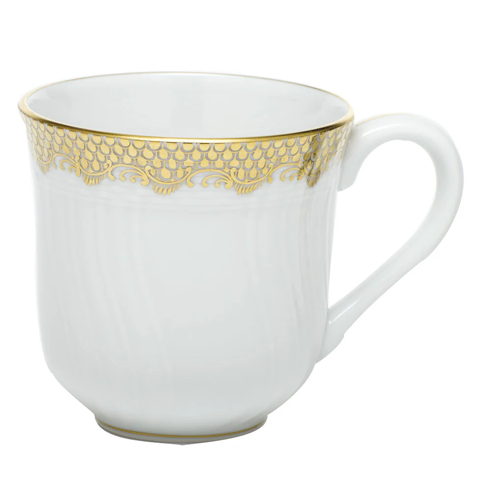 Fish Scale Gold Mug (10 Oz) 3.5"h - Gold - Image 2