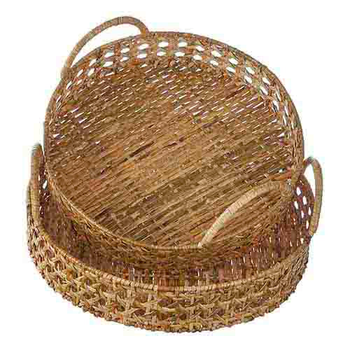Woven Handled Trays - Set of 2